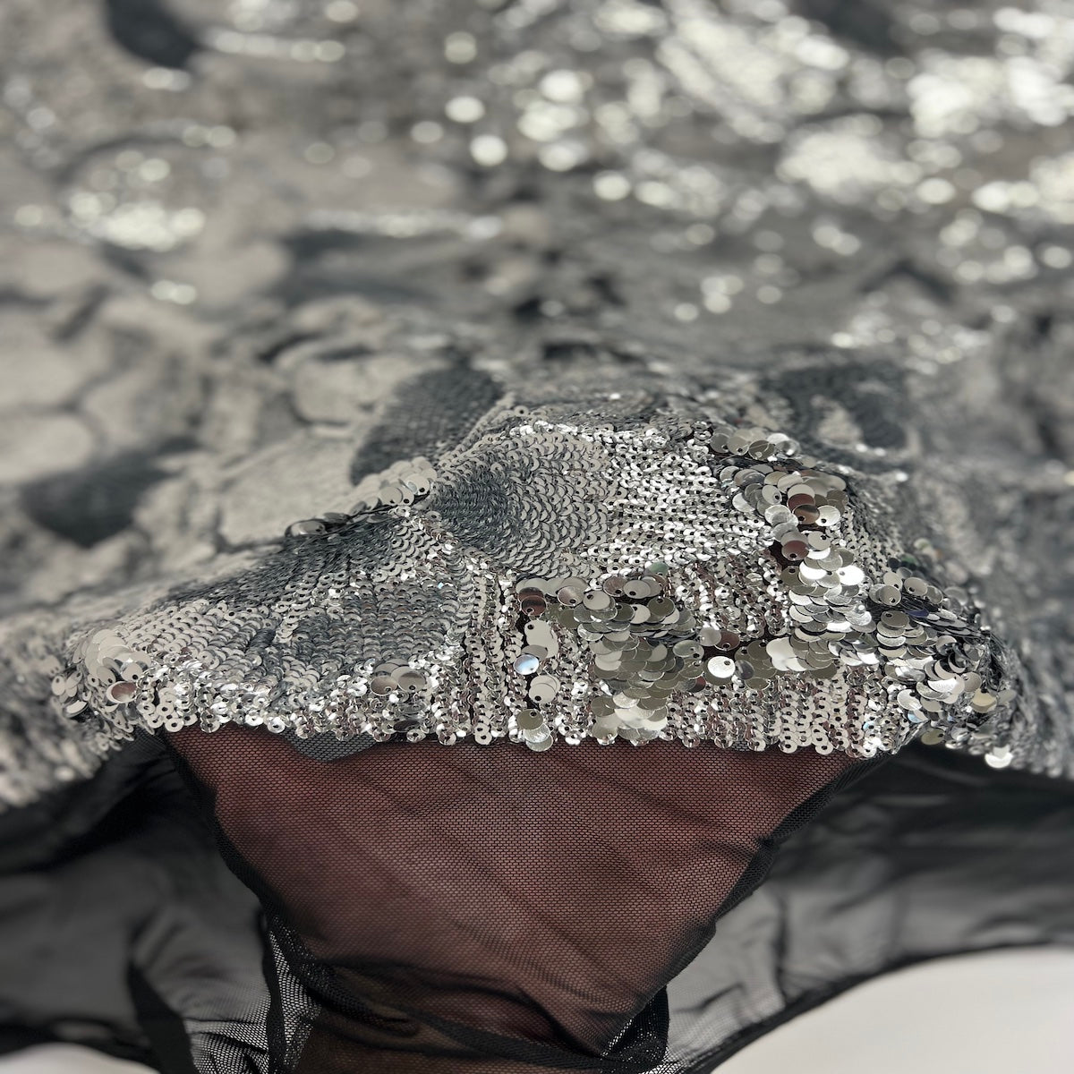 Giselle Multicolor Floral Stretch Sequins Fabric