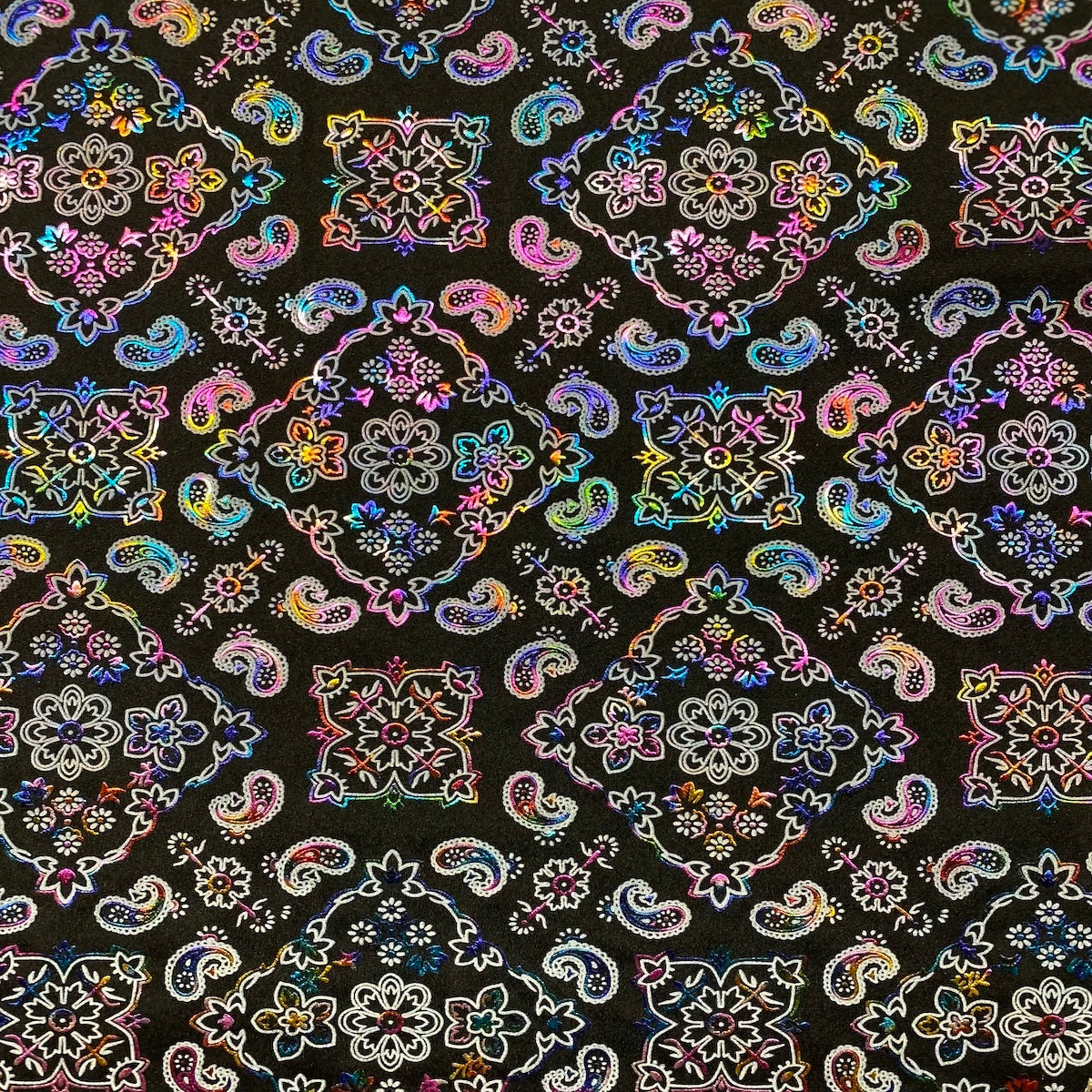 Bandana Paisley Print Spandex Fabric