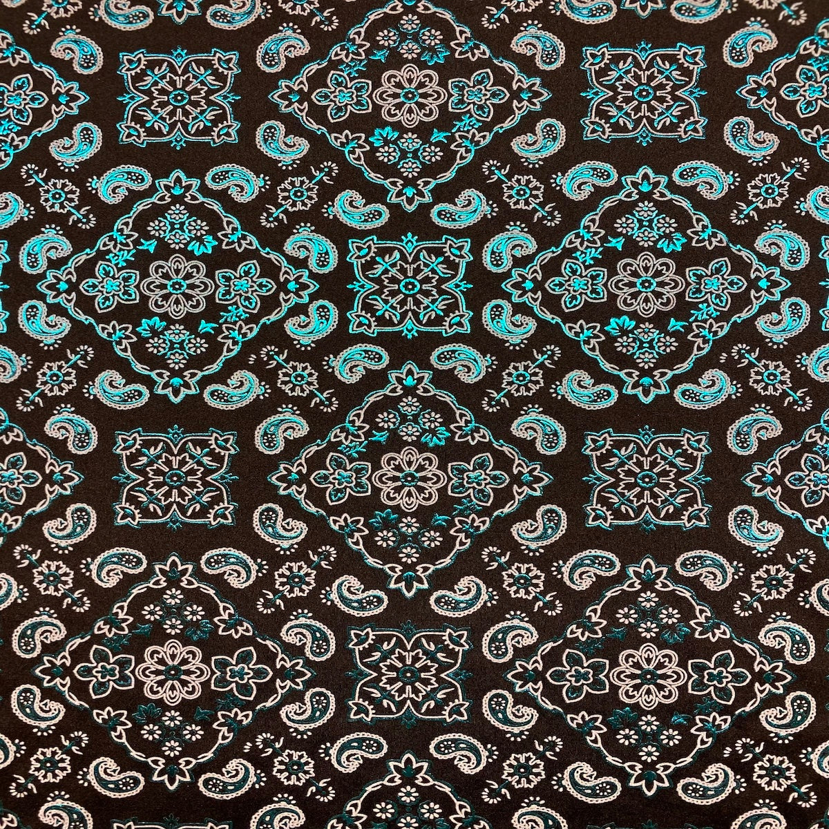 Bandana Paisley Print Spandex Fabric