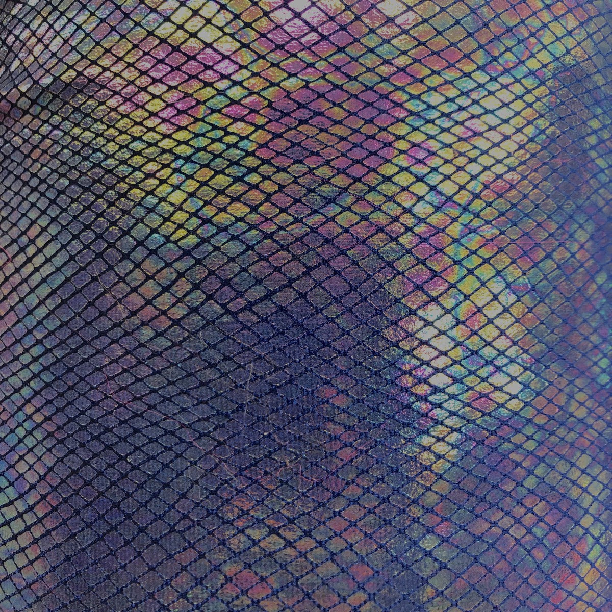 Venom Iridescent Snakeskin Stretch Velvet Spandex Fabric