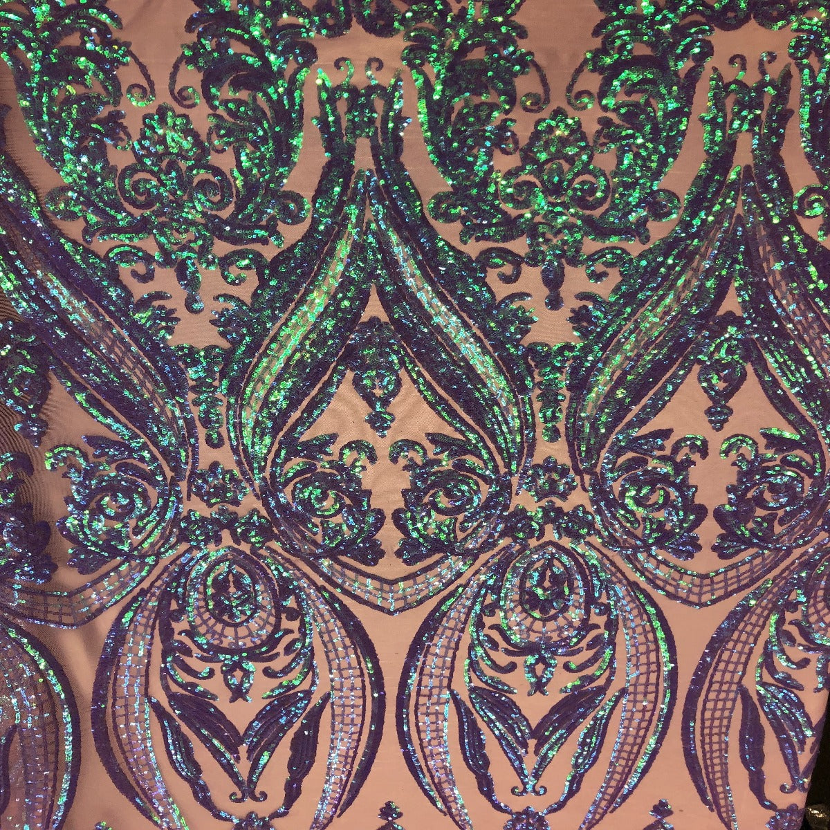 Catina Damask Stretch Sequins Fabric