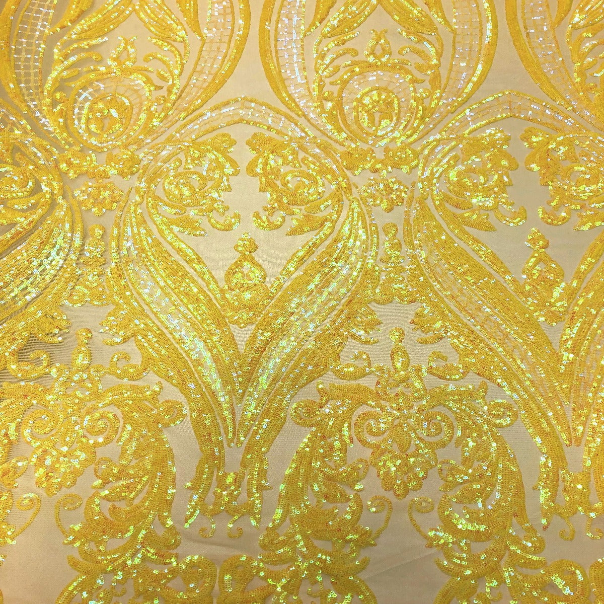 Catina Damask Stretch Sequins Fabric