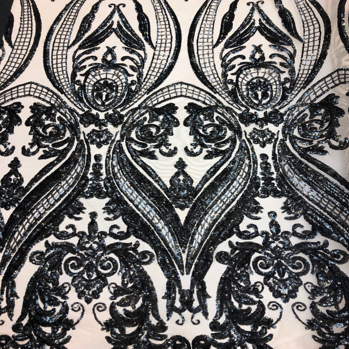 Catina Damask Stretch Sequins Fabric