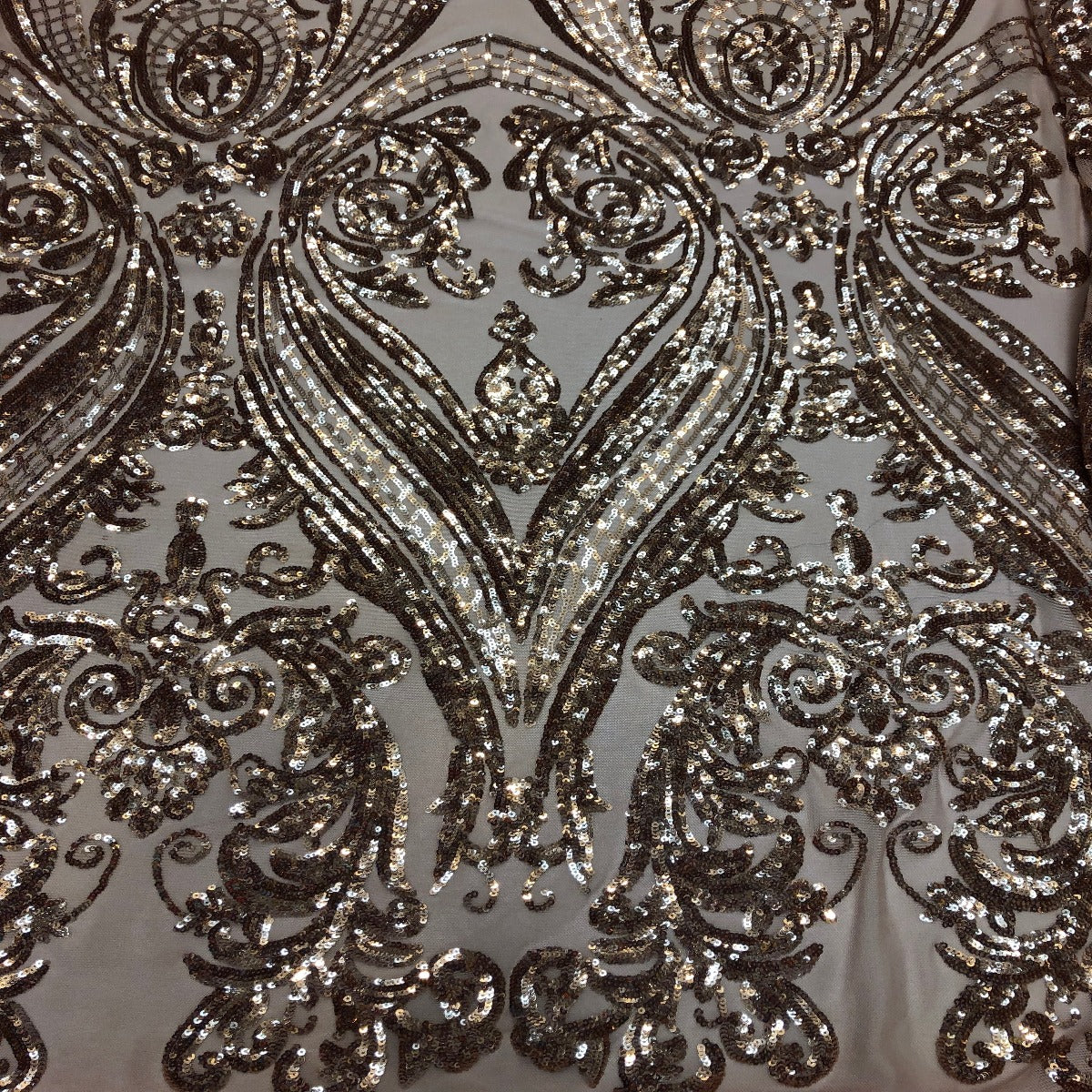 Catina Damask Stretch Sequins Fabric