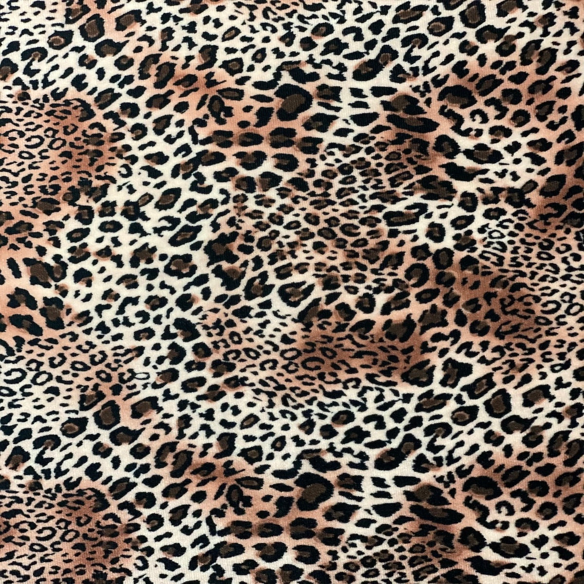Leopard Print Stretch Velvet Fabric