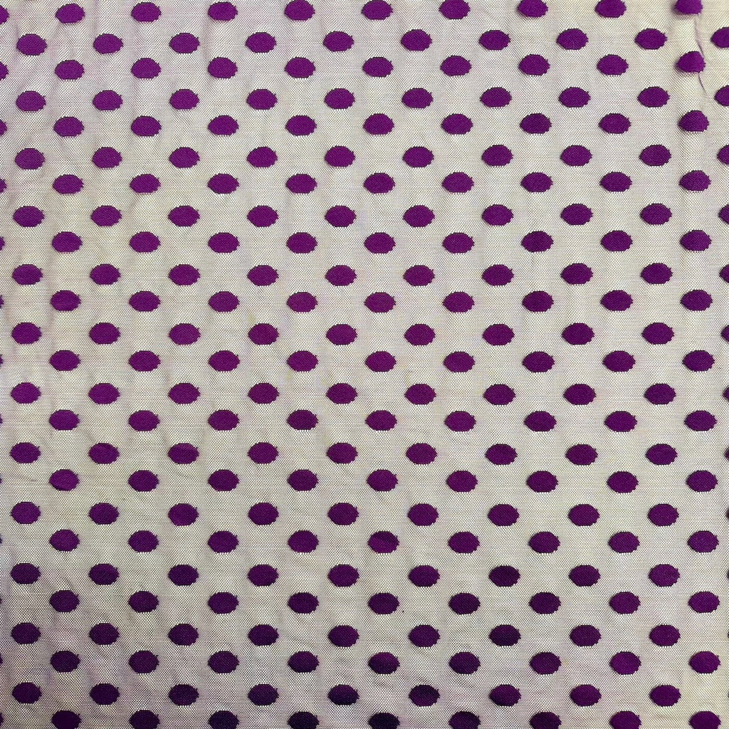 Flocked Polka Dot Mesh Fabric