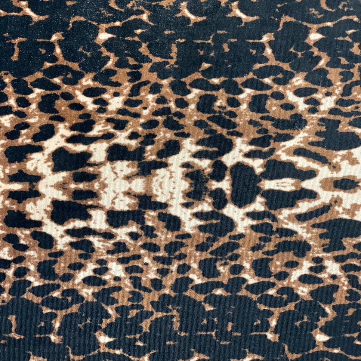 Leopard Print Stretch Velvet Fabric