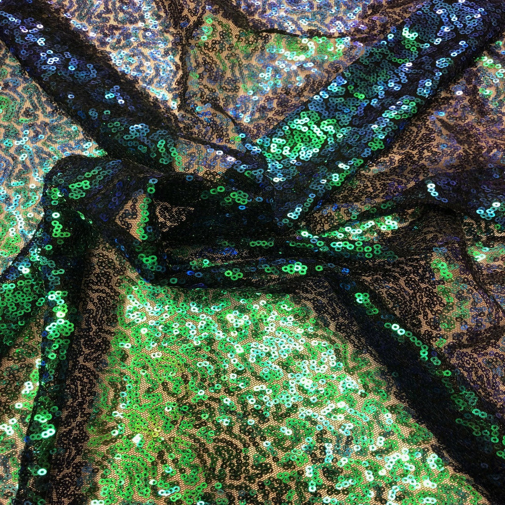 Iridescent All Over Sequins Fabric
