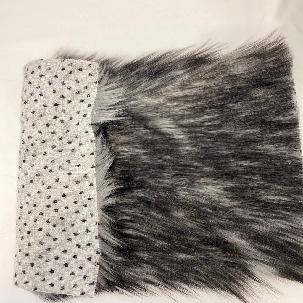Husky Print Long Pile Shaggy Faux Fur Fabric