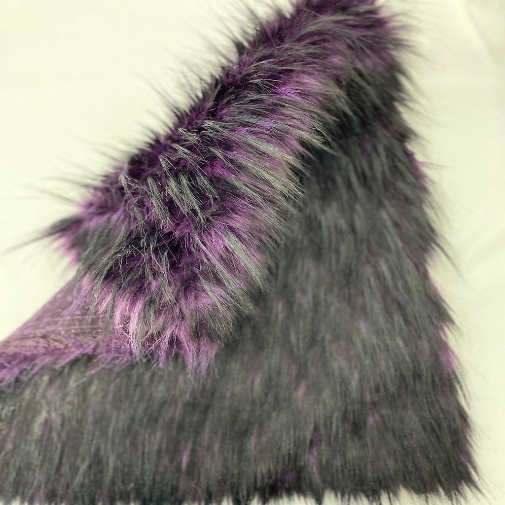 Husky Print Long Pile Shaggy Faux Fur Fabric
