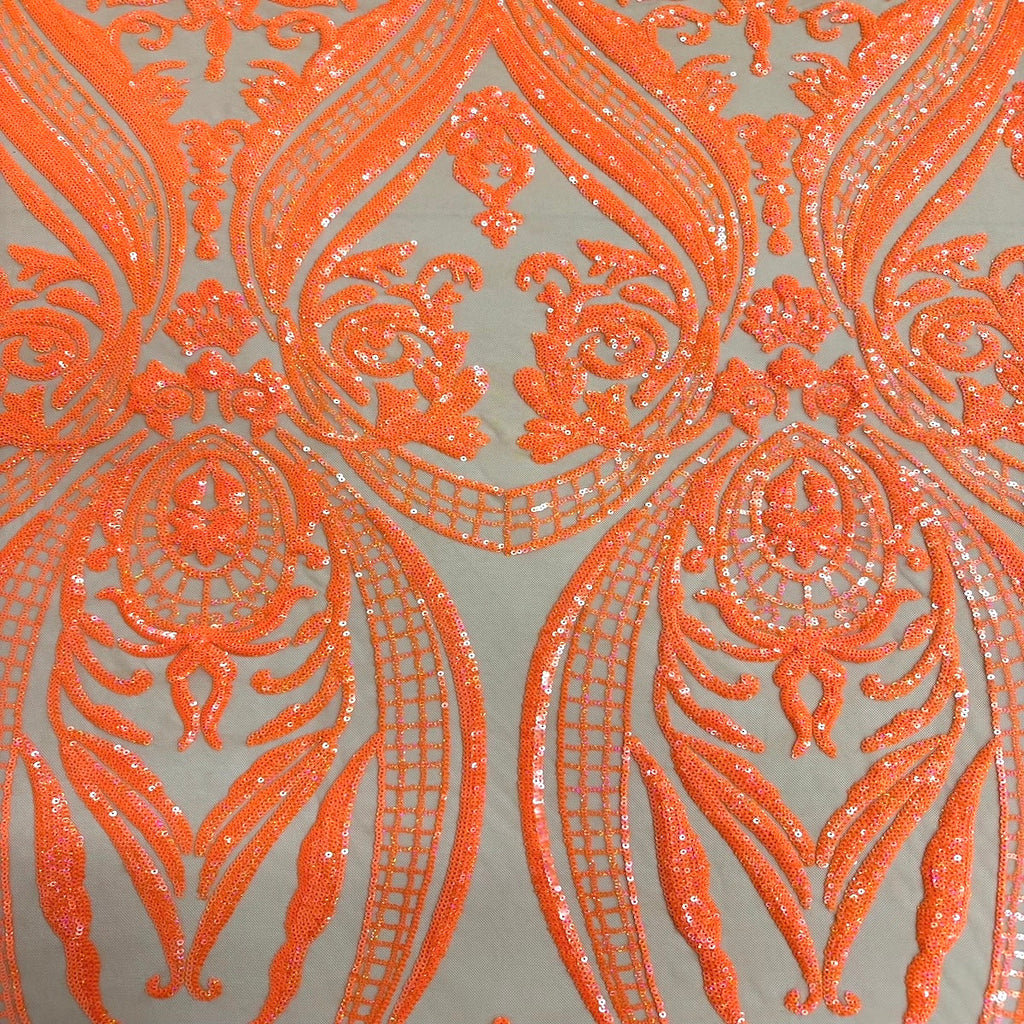 Catina Damask Stretch Sequins Fabric