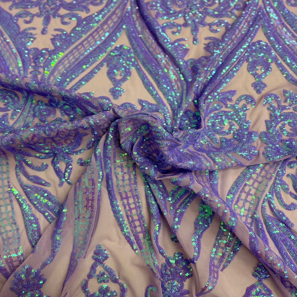 Catina Damask Stretch Sequins Fabric