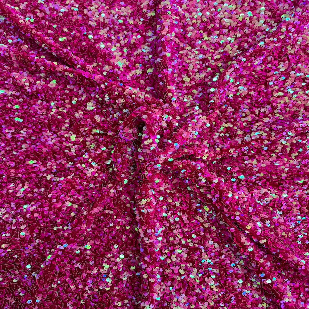 Sequins Embroidered Stretch Velvet Rodeo Fabric