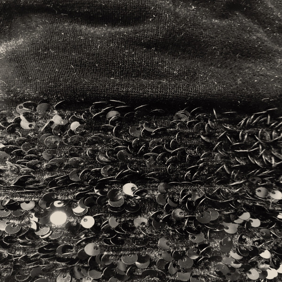 Sequins Embroidered Stretch Velvet Rodeo Fabric