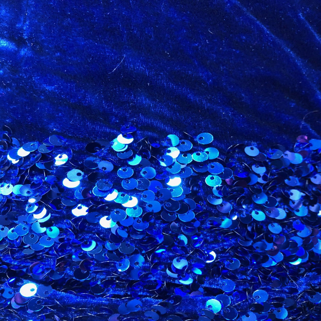 Sequins Embroidered Stretch Velvet Rodeo Fabric