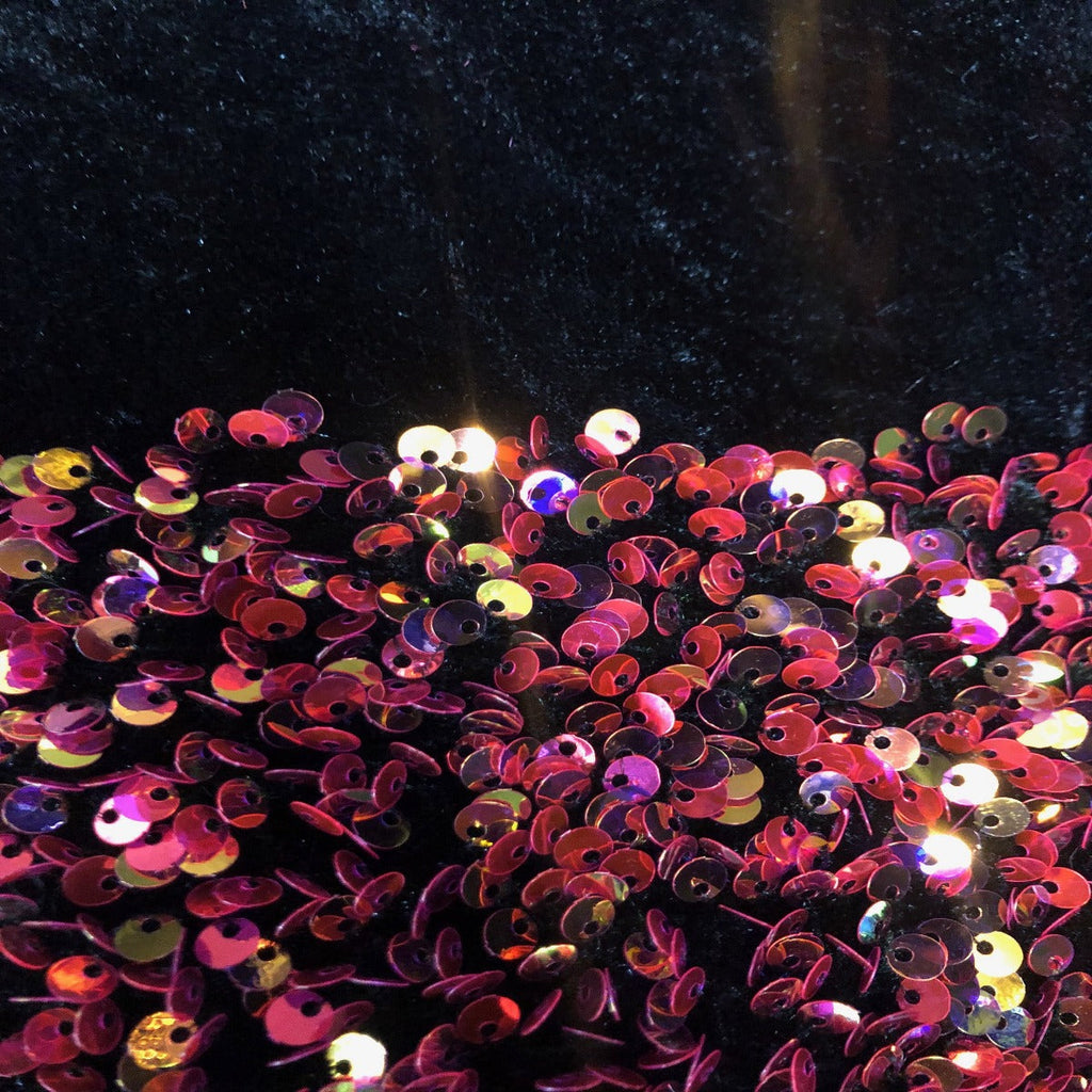 Sequins Embroidered Stretch Velvet Rodeo Fabric