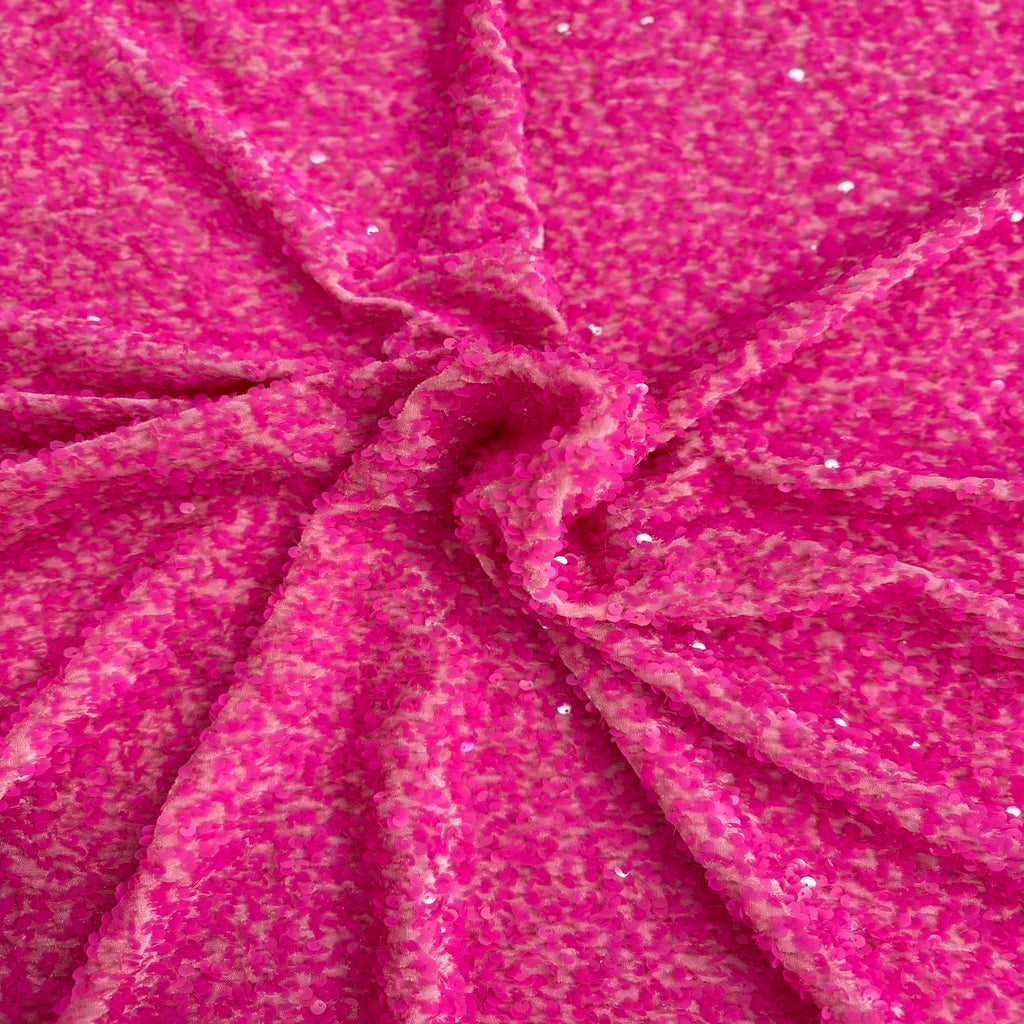 Sequins Embroidered Stretch Velvet Rodeo Fabric