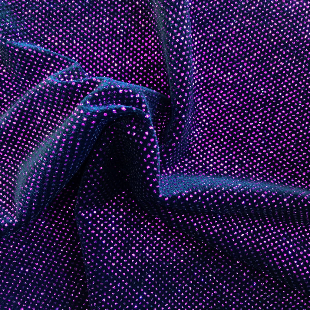 Sparkle Glitter Lurex Stretch Velvet Fabric
