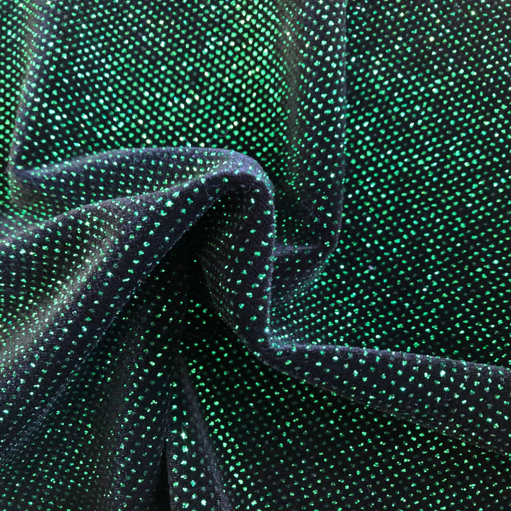Sparkle Glitter Lurex Stretch Velvet Fabric