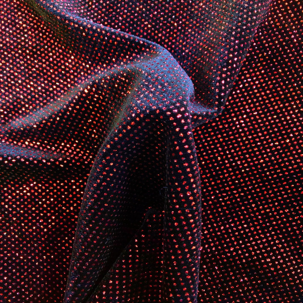 Sparkle Glitter Lurex Stretch Velvet Fabric