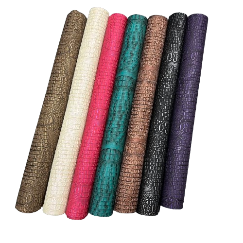 Mugger Two Tone Gator Faux Leather Vinyl Fabric