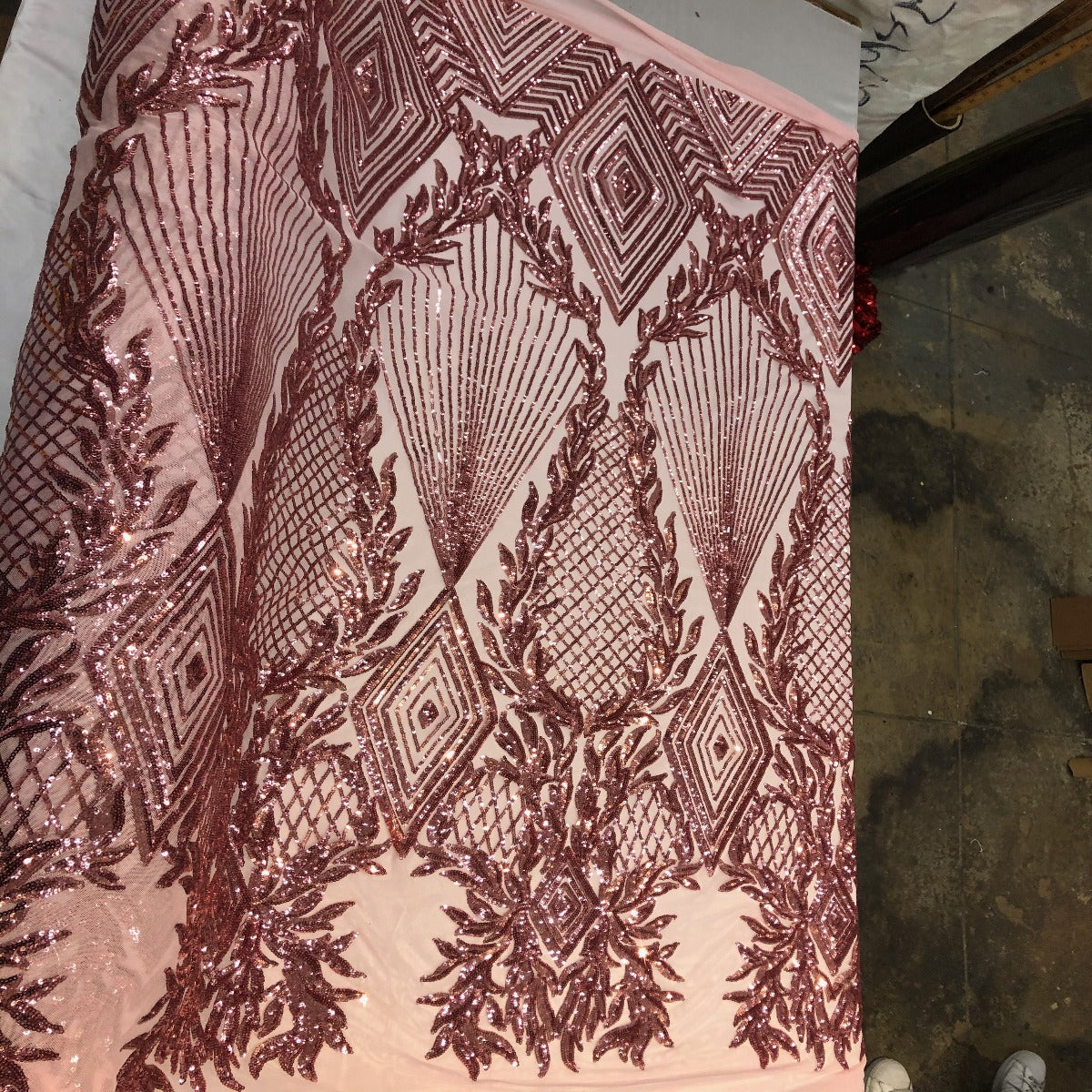 Alpica Geometric Stretch Sequins Fabric