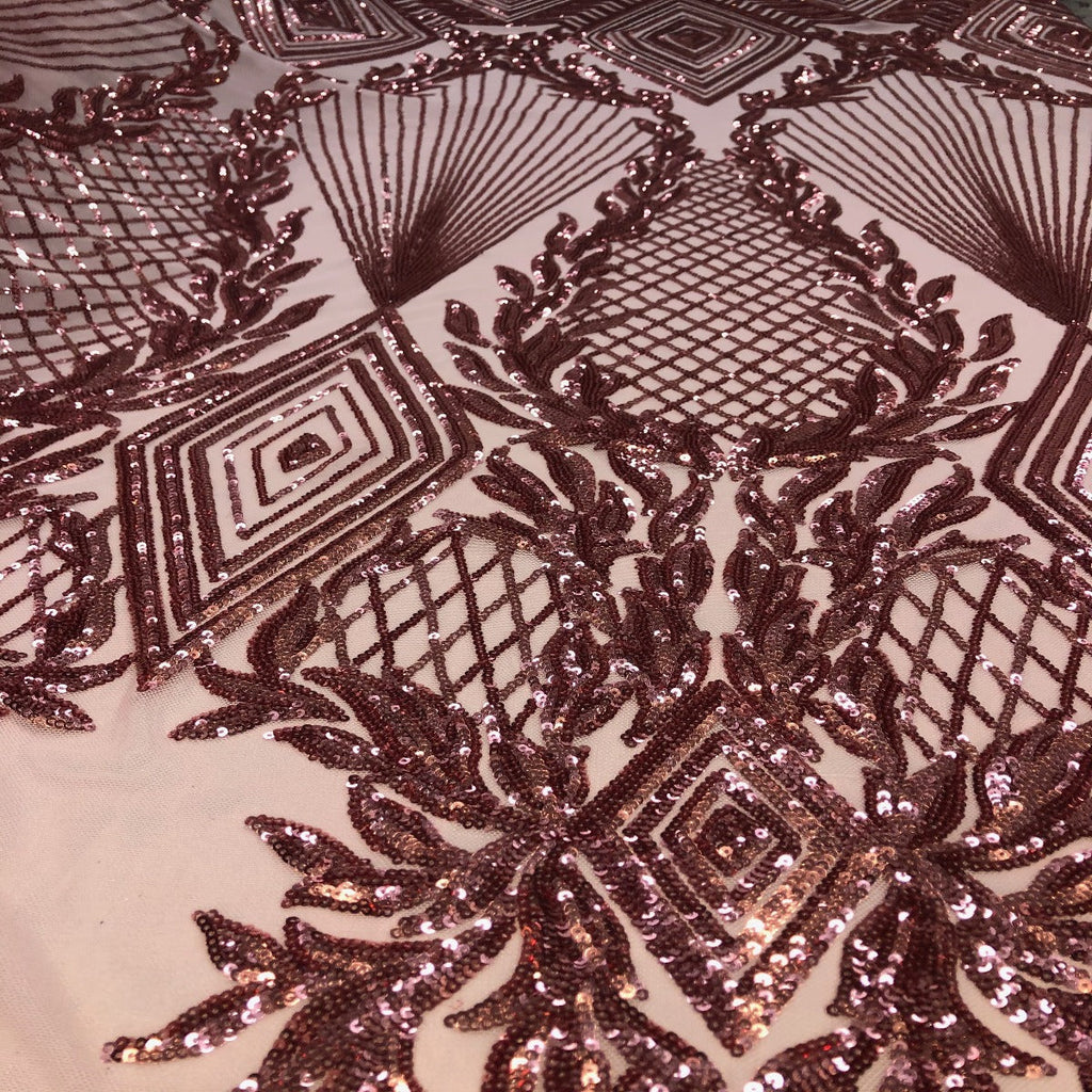 Alpica Geometric Stretch Sequins Fabric