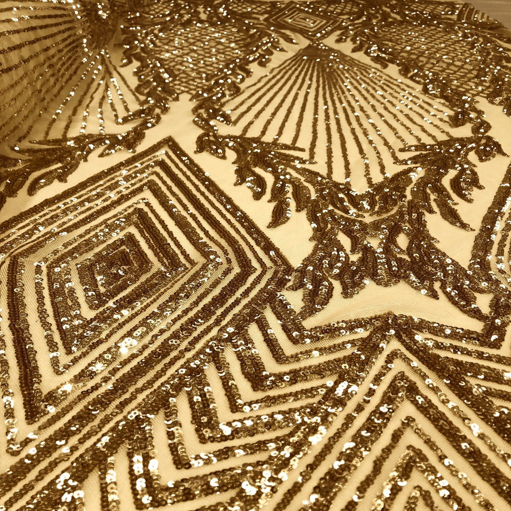 Alpica Geometric Stretch Sequins Fabric