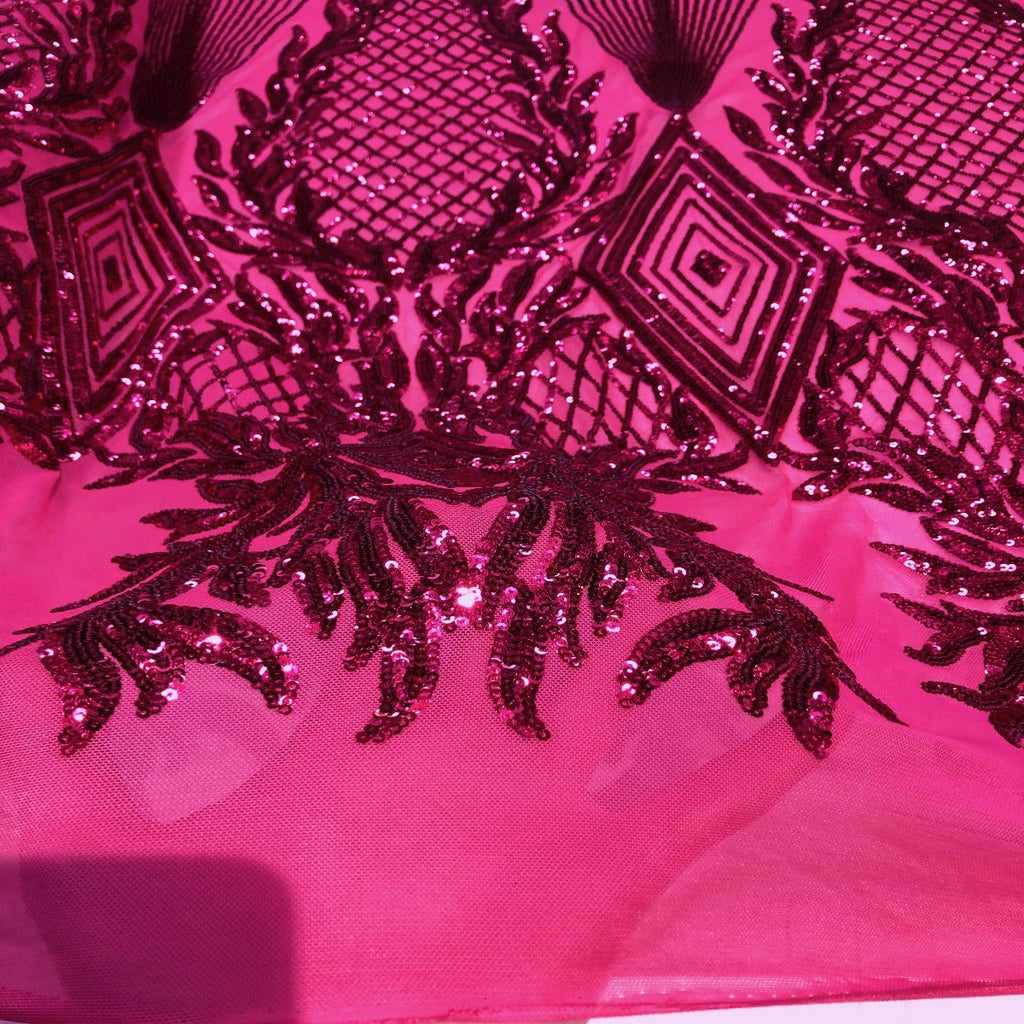 Alpica Geometric Stretch Sequins Fabric