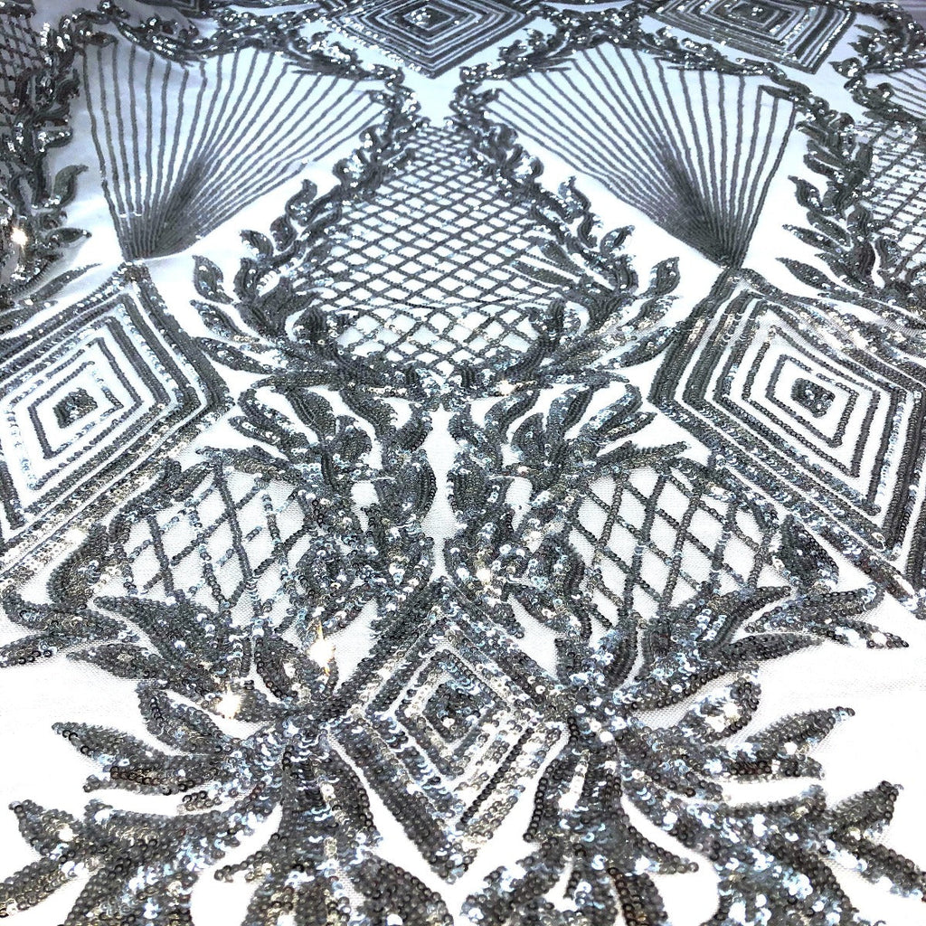 Alpica Geometric Stretch Sequins Fabric