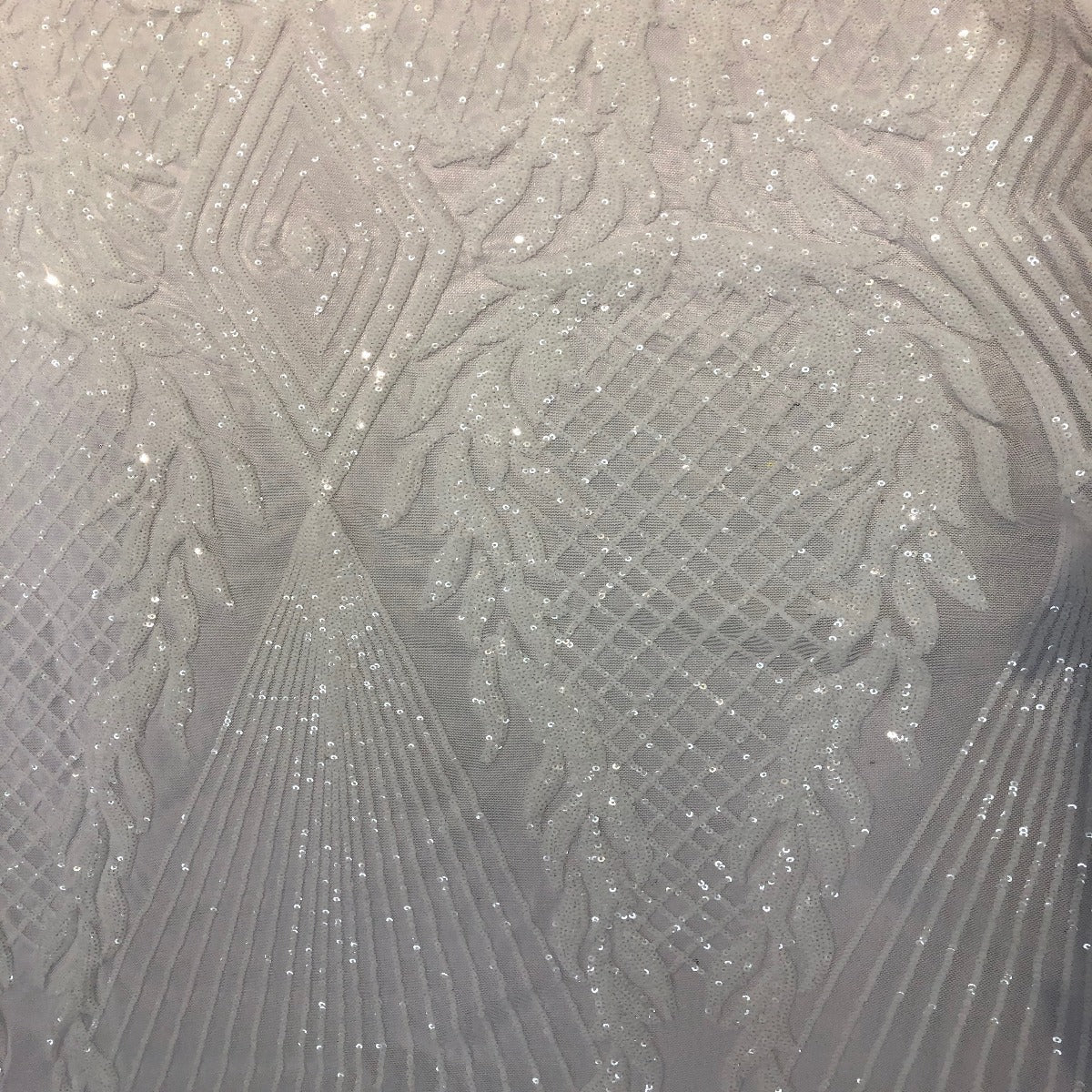 Alpica Geometric Stretch Sequins Fabric