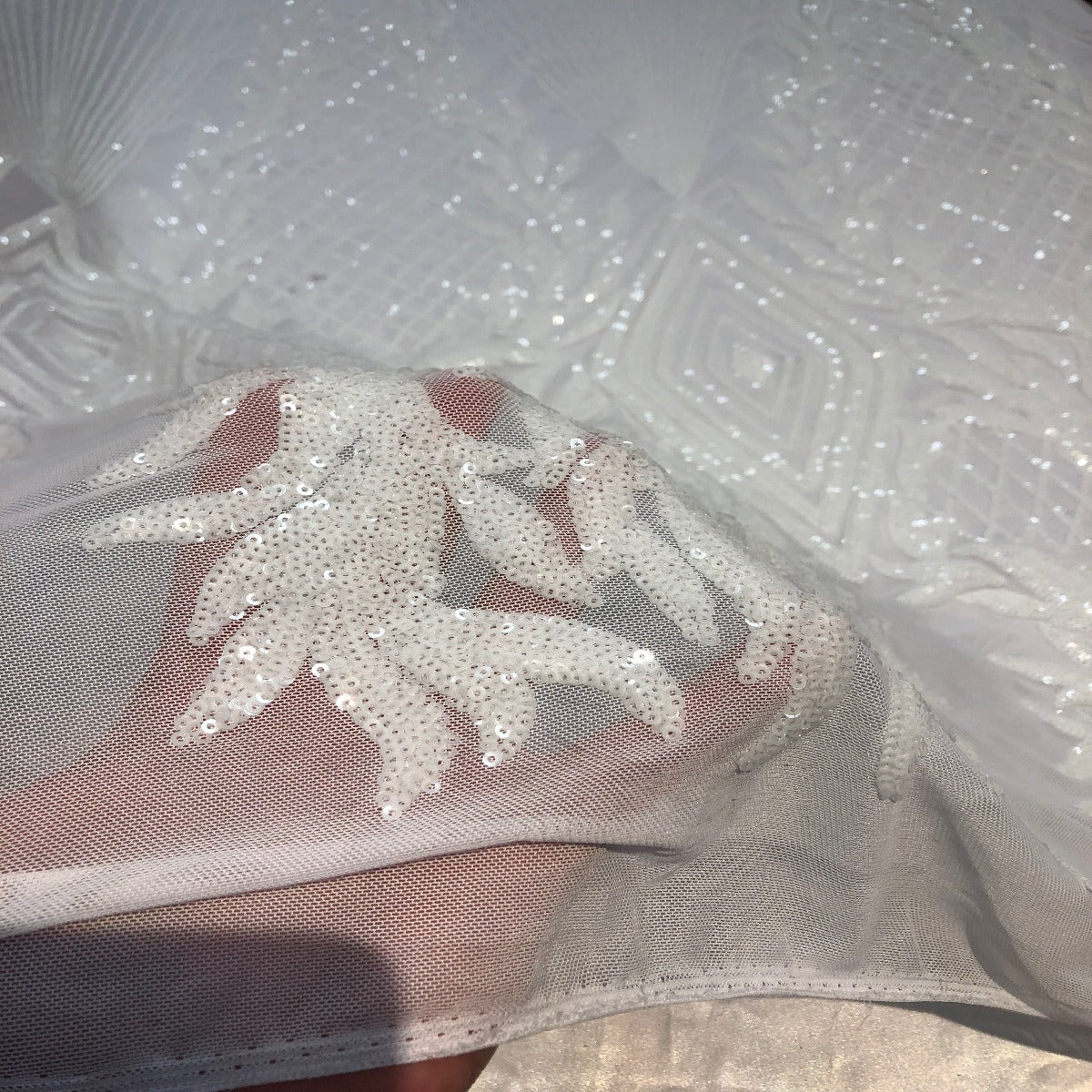 Alpica Geometric Stretch Sequins Fabric