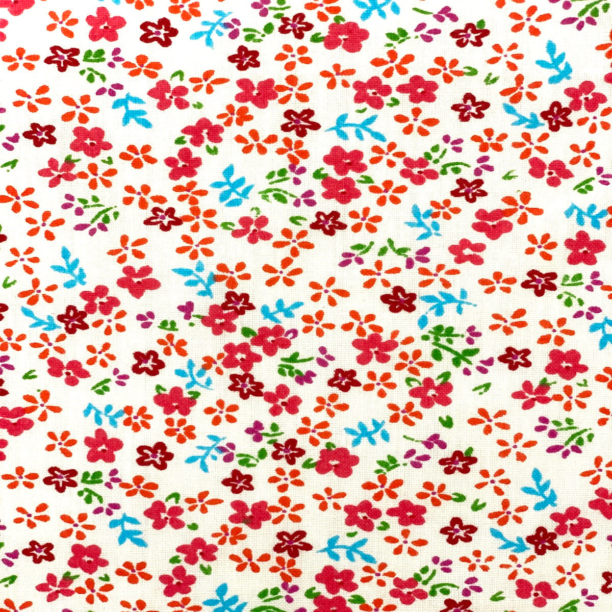 Small Floral Print Poly Cotton Fabric