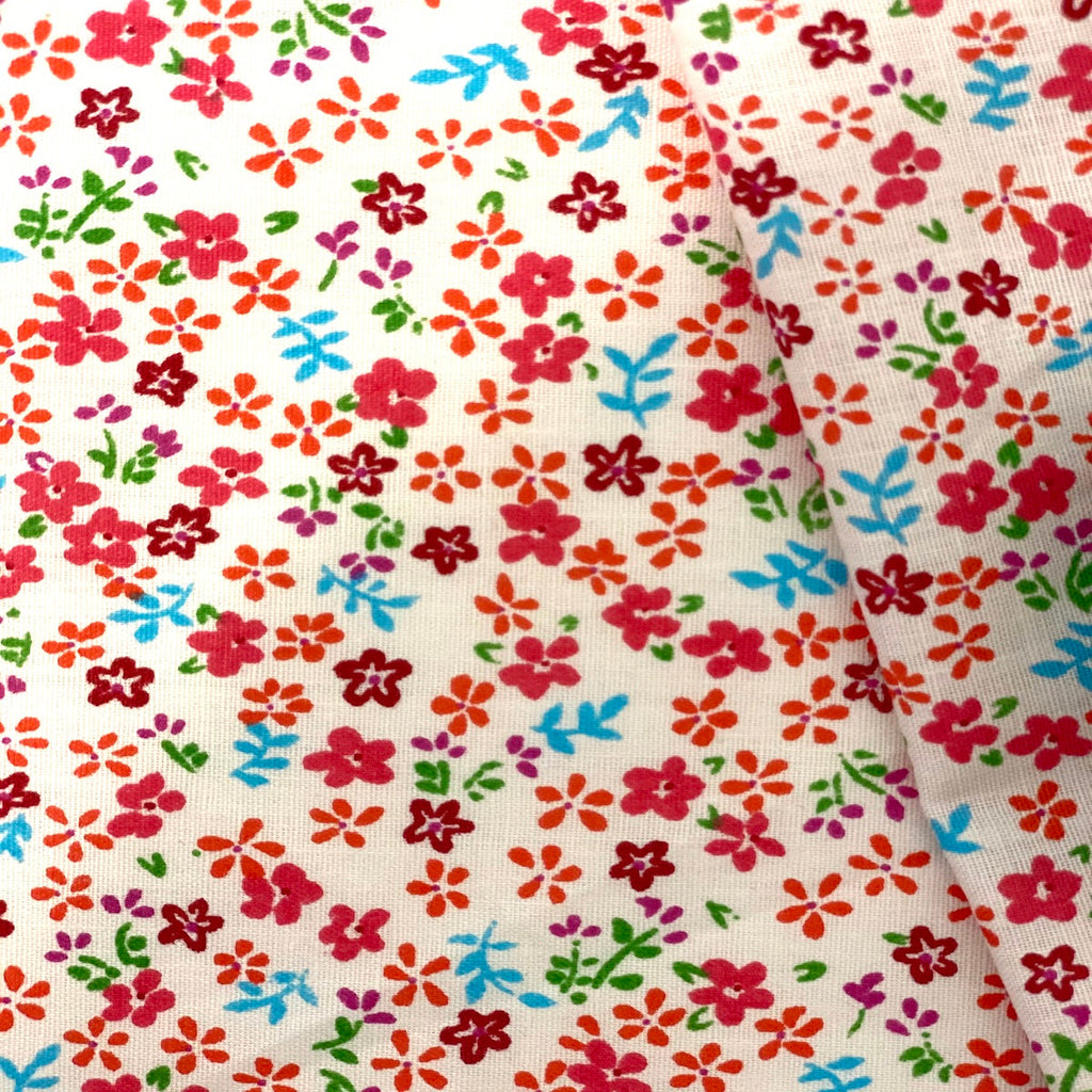Small Floral Print Poly Cotton Fabric