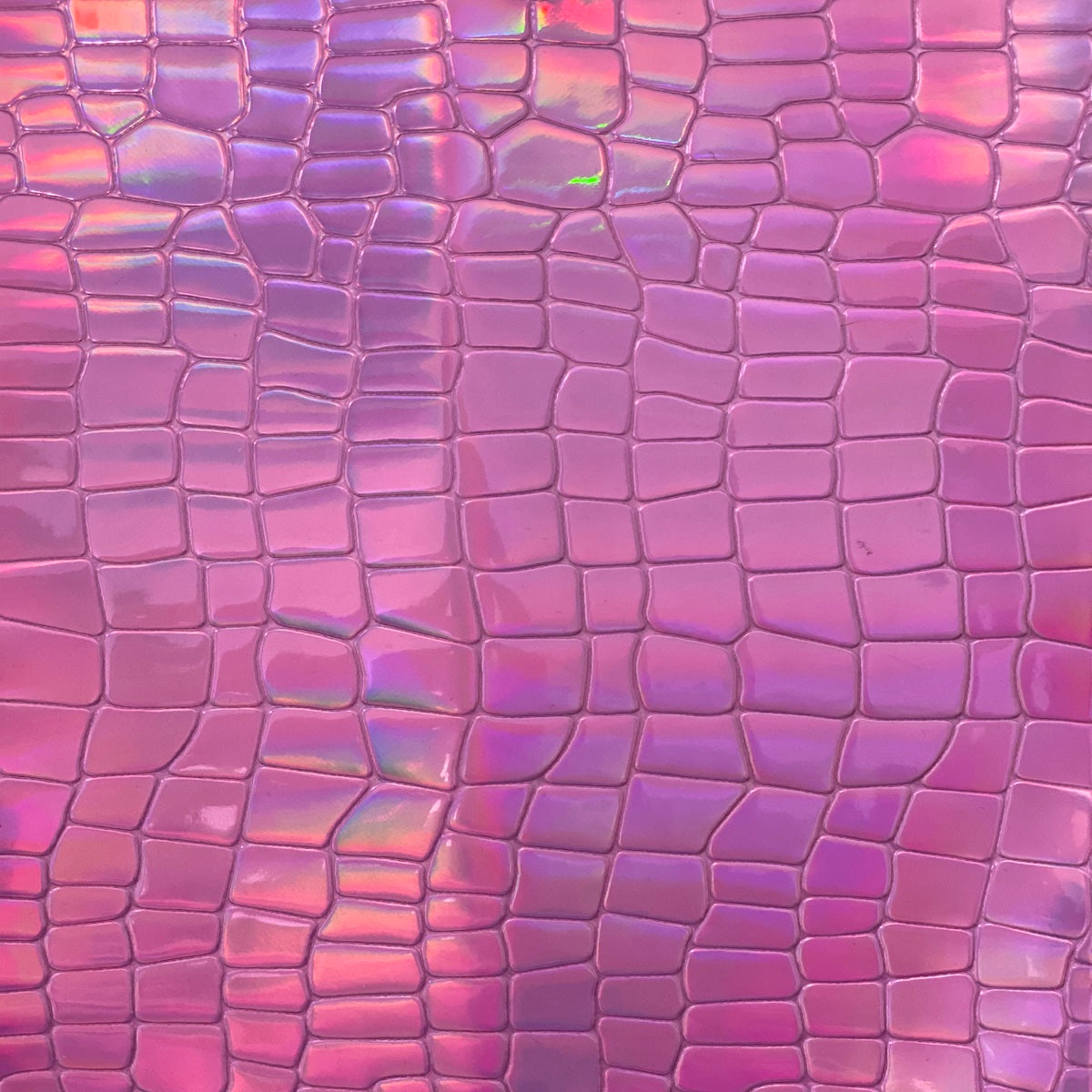 Iridescent Faux Crocodile Vinyl Fabric