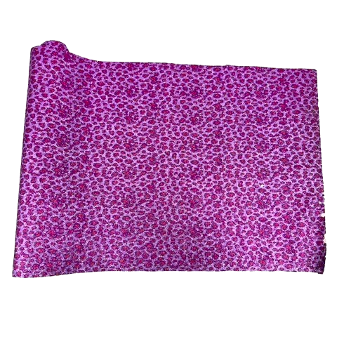 Leopard Print Glitter Canvas Vinyl Fabric