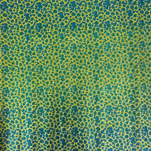 Leopard Print Glitter Canvas Vinyl Fabric