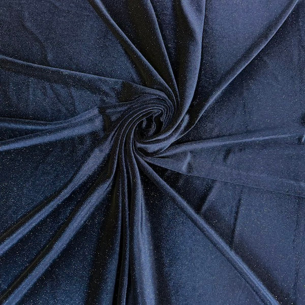 Misty Glitter Stretch Velvet Spandex Fabric