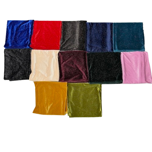 Misty Glitter Stretch Velvet Spandex Fabric