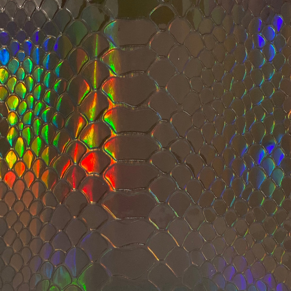 Iridescent Viper Sopythana Snake Skin Vinyl Fabric