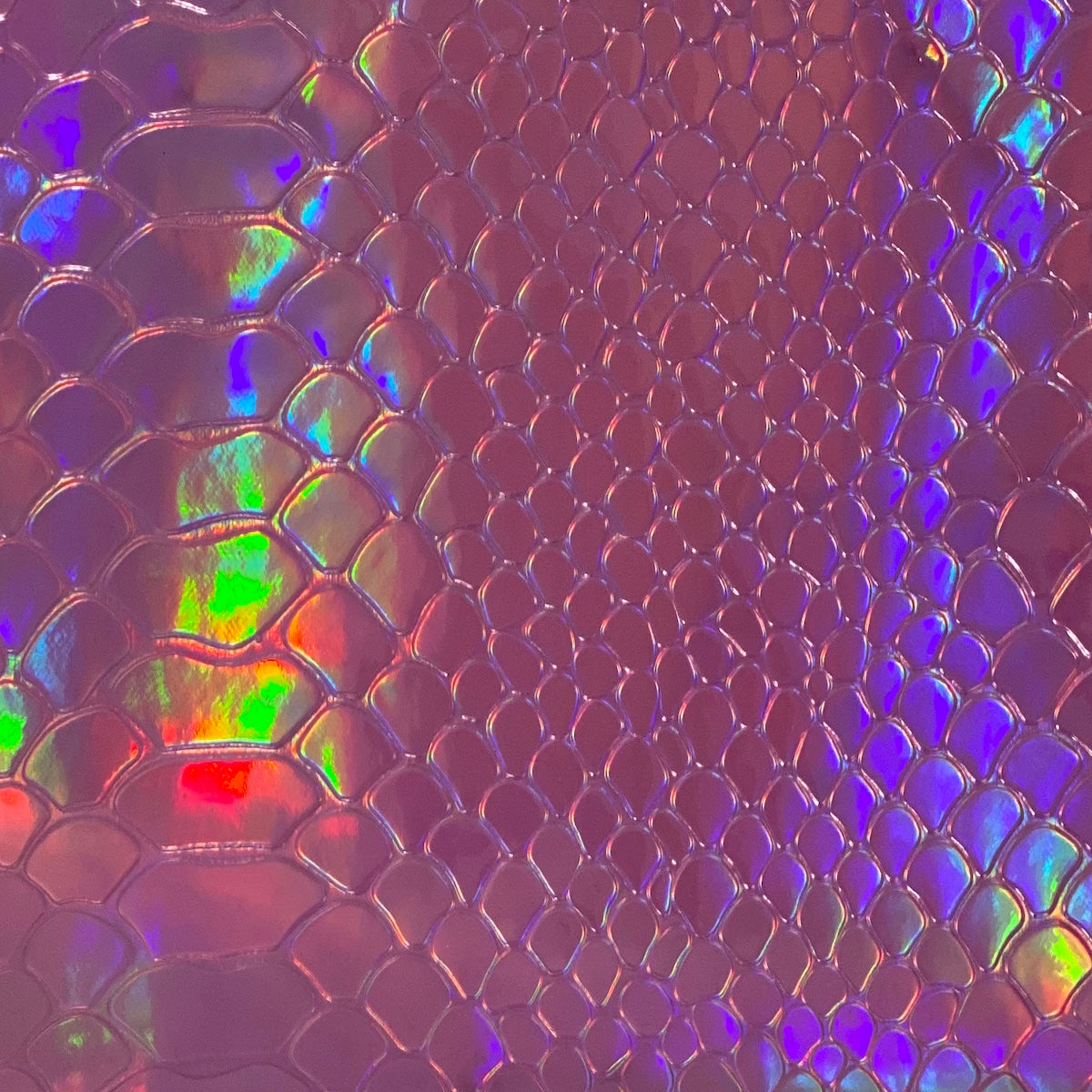 Iridescent Viper Sopythana Snake Skin Vinyl Fabric