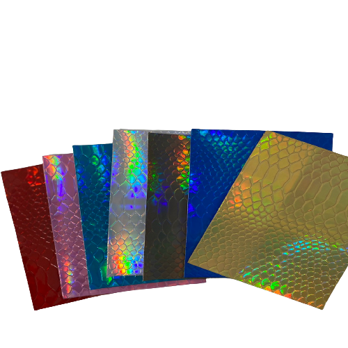 Iridescent Viper Sopythana Snake Skin Vinyl Fabric