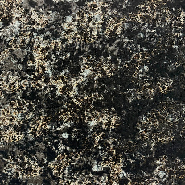 Camouflage Leopard Print Crushed Stretch Velvet Fabric