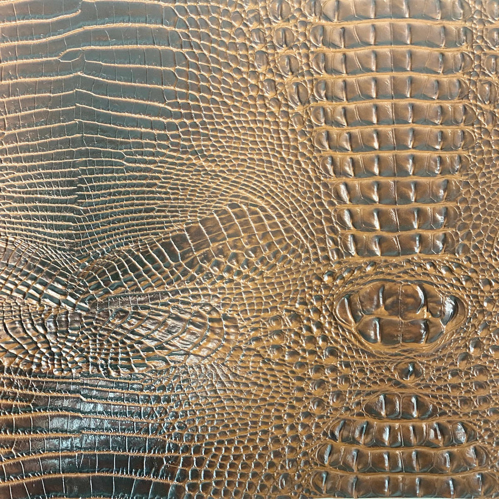 Amazon 3D Embossed Gator Faux Leather Vinyl Fabric