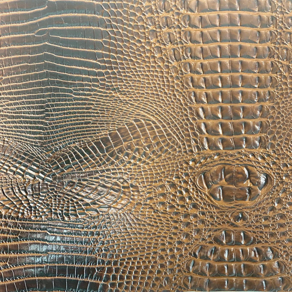 Amazon 3D Embossed Gator Faux Leather Vinyl Fabric
