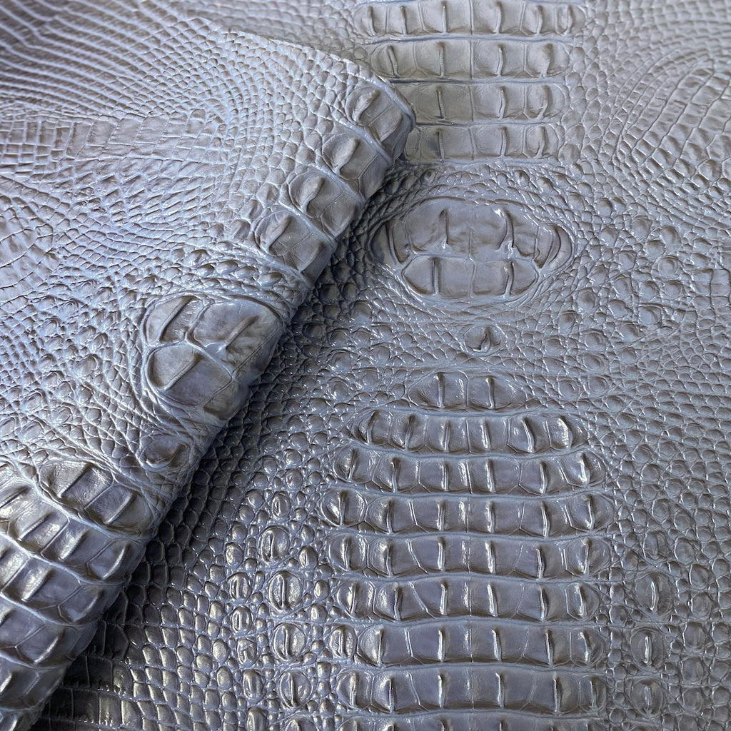 Amazon 3D Embossed Gator Faux Leather Vinyl Fabric