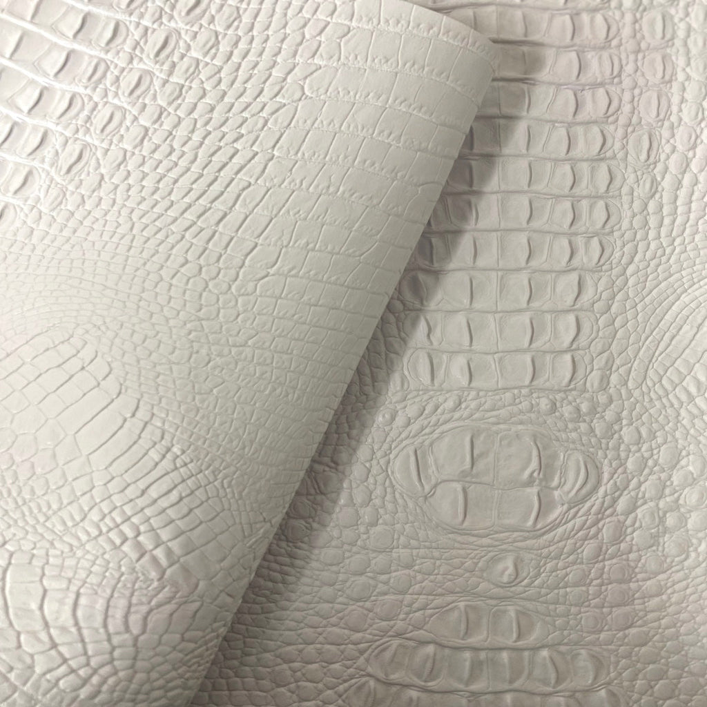 Amazon 3D Embossed Gator Faux Leather Vinyl Fabric