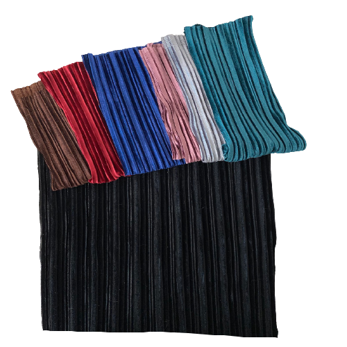 Pleated Stretch Velvet Spandex Fabric