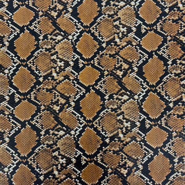 Caicos Snake Skin Faux Leather Vinyl Fabric