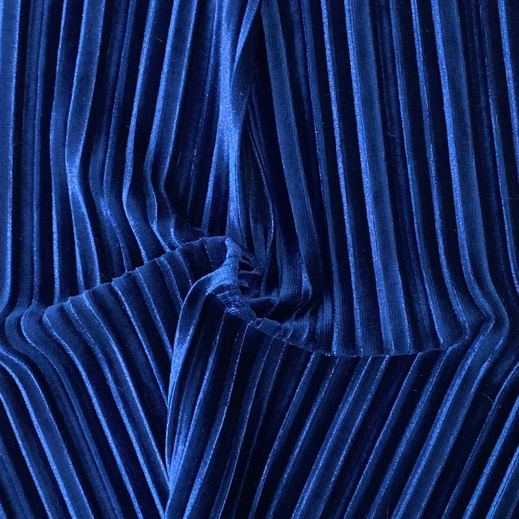 Pleated Stretch Velvet Spandex Fabric